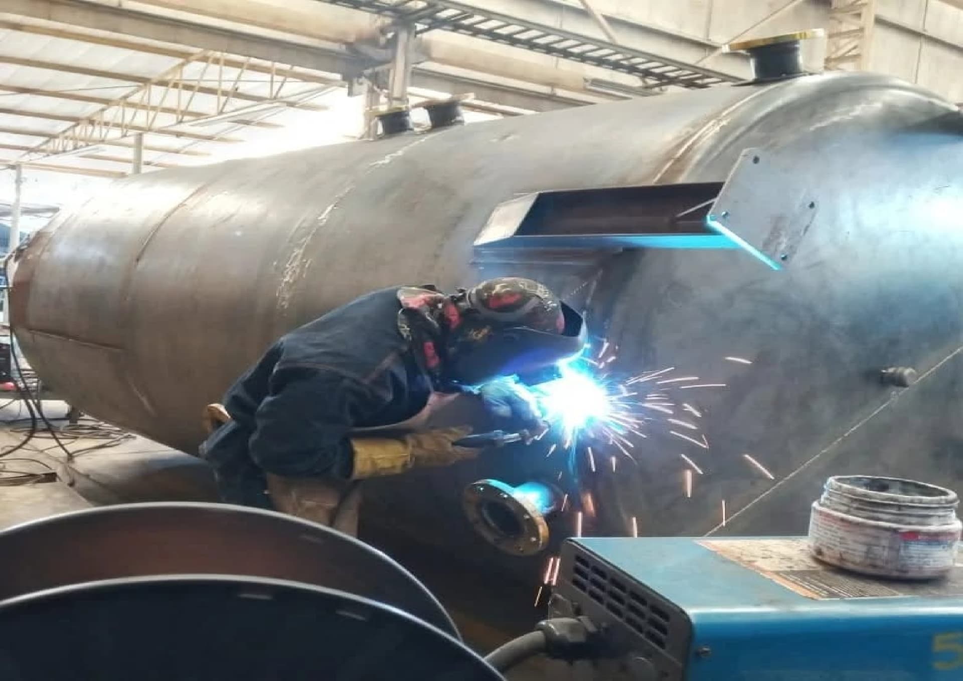 Soldadura GMAW en cuerpo de tanque